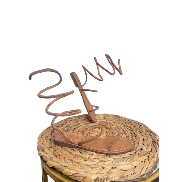 Free People Havana Sandals Womens Size 36 Taupe Gladiator Lace Up Boho festival - Picture 3 of 8